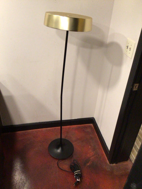 Floor Black/Gold Metal Round Lamp