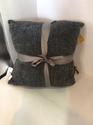 Sheffield NEW Gray Blanket Plaid Pillow