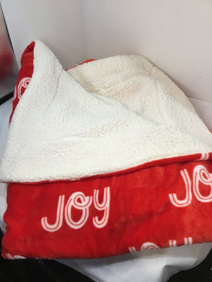 Wondershop Blanket Red/white Joy Holiday Item