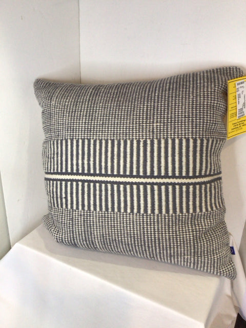 Gray/White Wool Down Filled Pillow