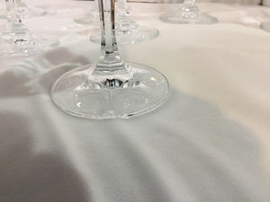 Traditional Platinum Trim Cut Crystal Set of 10 Glasses