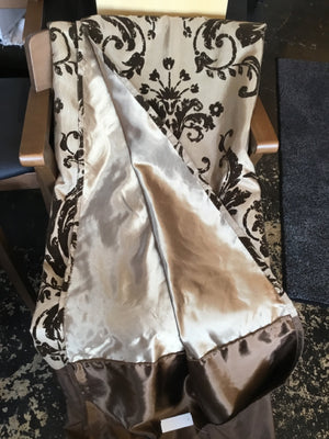 Brown Flocked Shower Curtain