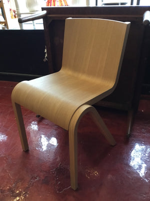 89X4JLWR 2 Modern Mid-Century Oak Chair