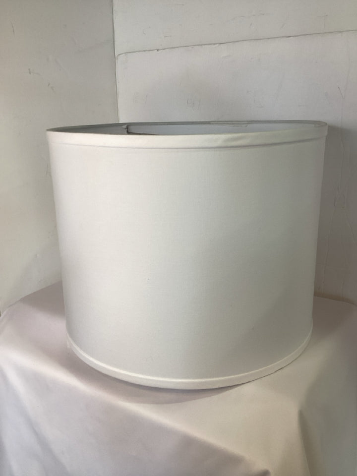 White Barrel Lamp Shade