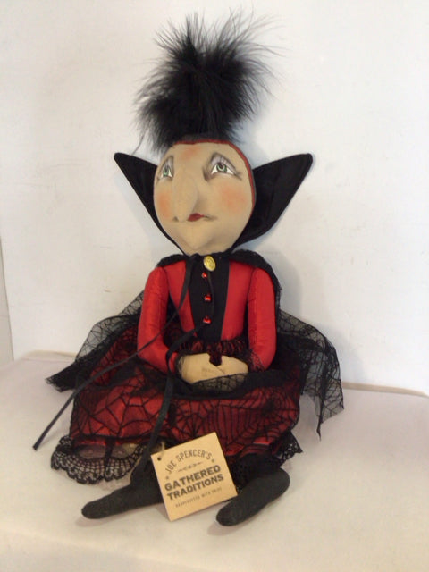 Halloween Black/Red Vampire Doll