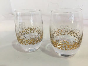 Bailey Co Pair Clear/Gold Glasses