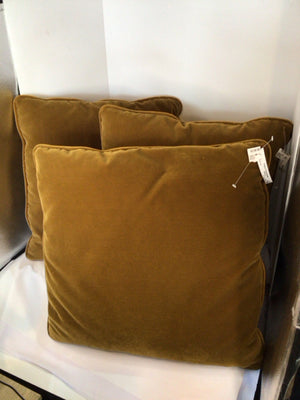 Set of 3 Brown Polyester Pillow Set