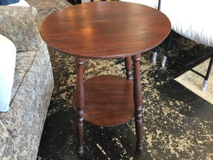 Tiered Wood Brown Table