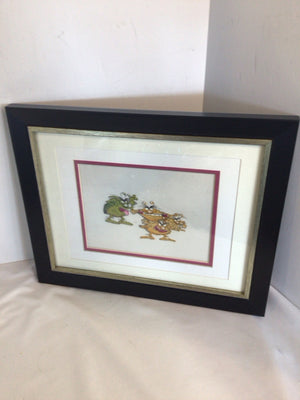 Tan/green Bugs Cartoon Framed Art