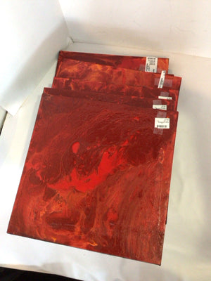 Modern Red Set of 6 Stretch Canvas Art