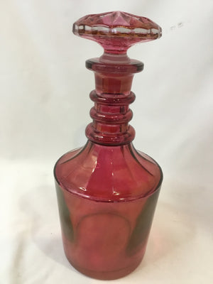 Pink Glass Decanter