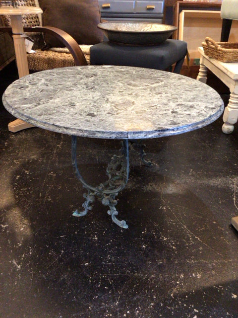 Vintage Marble Coffee Round Green Table