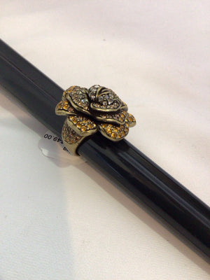 Yellow Rhinestone Ring