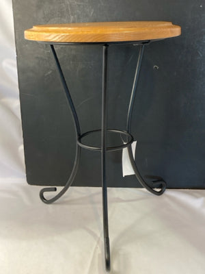 Brown/black Wood/Metal Plant Stand