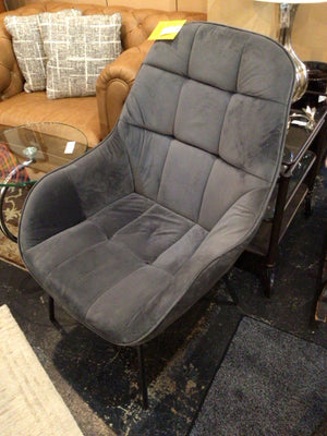 Lounge Velour Gray Chair
