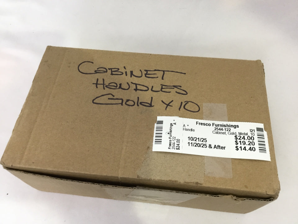 Cabinet Gold Metal 10 Piece Handle