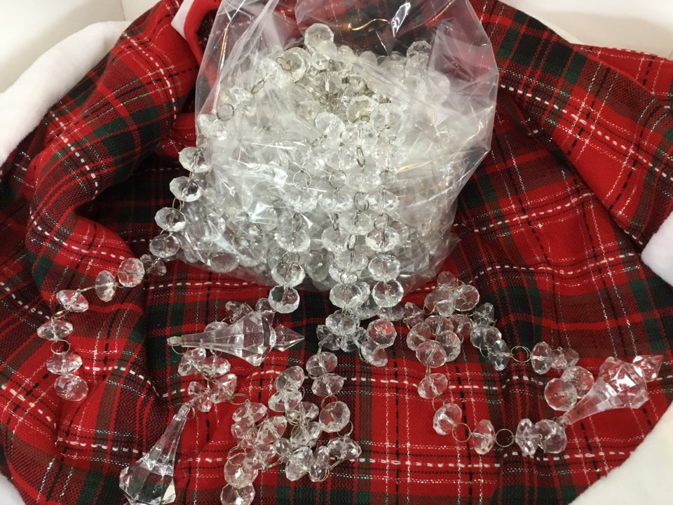 Christmas Clear Lucite Beaded Garland Holiday Item