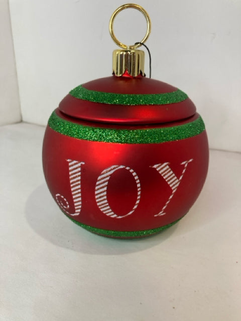 Christmas Red/Green Ceramic Bowl Ornament Holiday Item