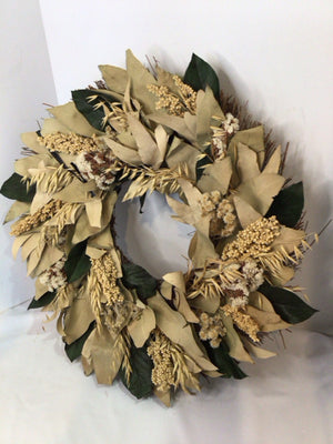 Tan Leaves Wreath