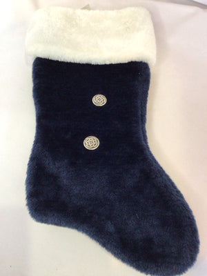 Stocking Blue/White Polyester Holiday Item