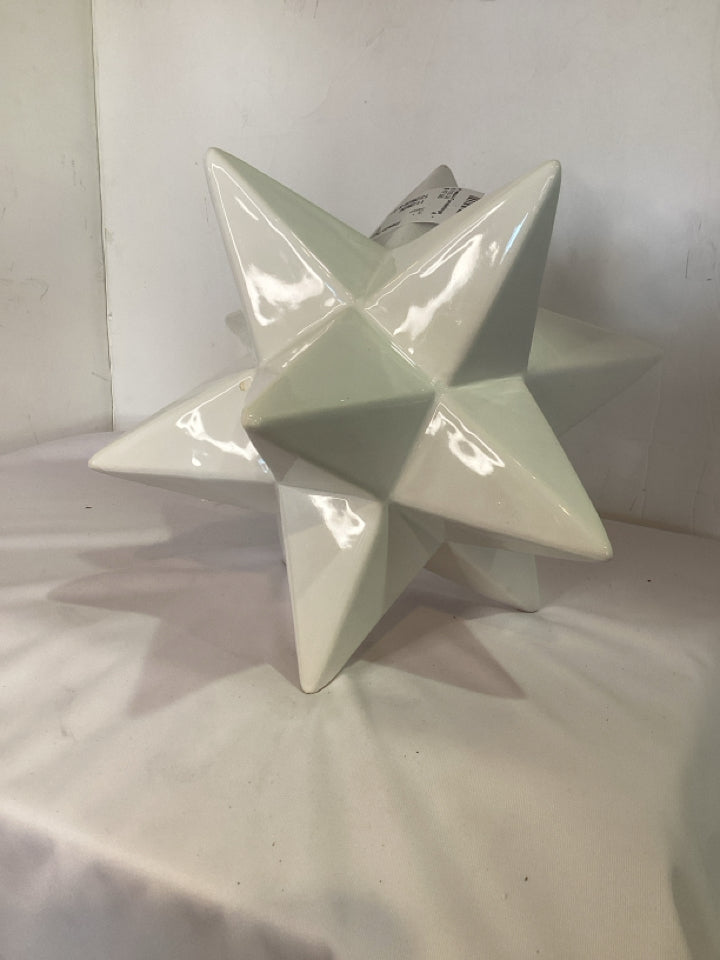 White Ceramic Star Statue