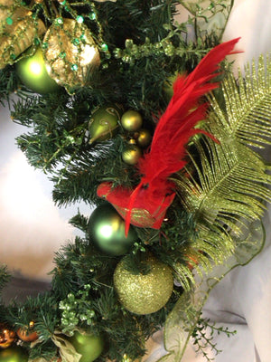 Green Glitter Christmas Wreath