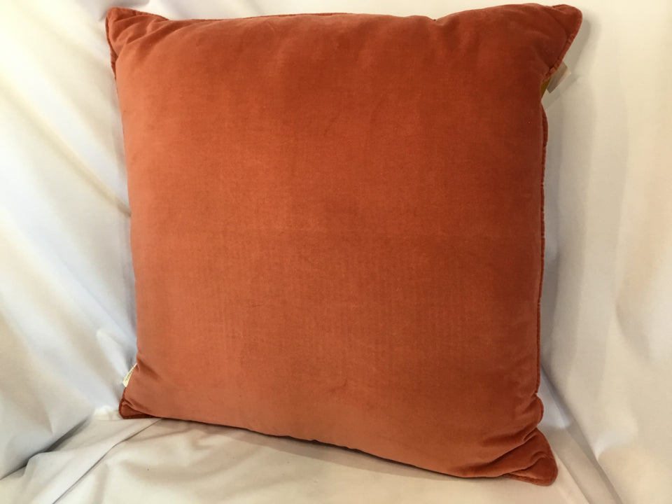 World Market Rust Velvet Pillow