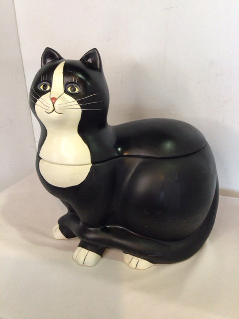SaKura Black/White Cat Cookie Jar