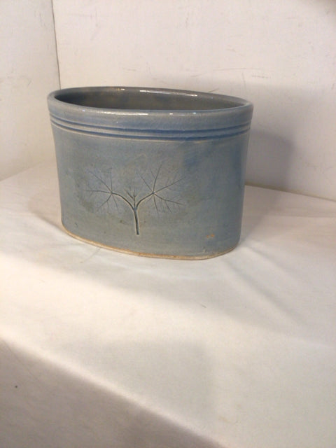 Gray Ceramic Tree Planter