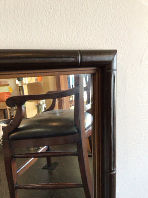 60" Brown Wood Mirror