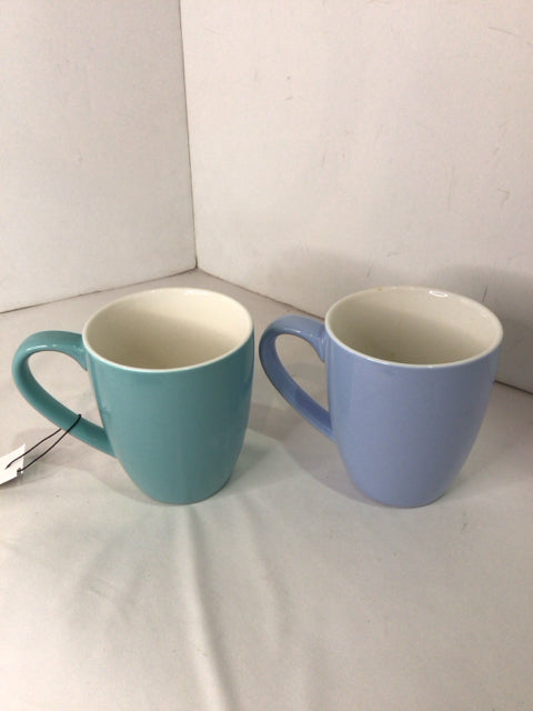 Large Blue Ceramic Pair Mug Set