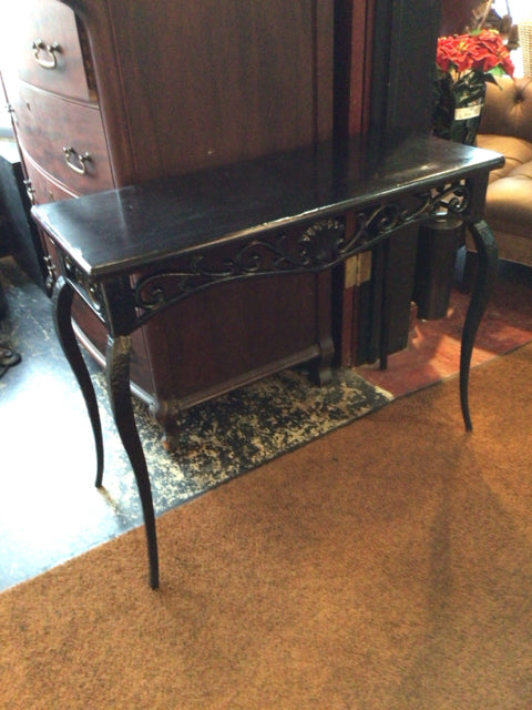 Console Painted Black Table