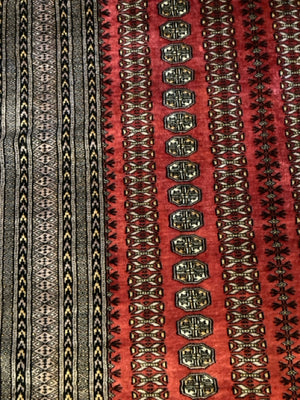 Persian Silk Hand Knotted Red/Blue Rug