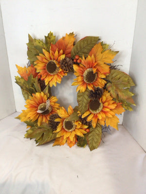 Brown/Yellow Sunflower Wreath