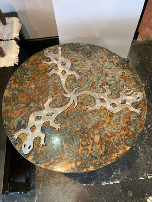 Original Side Metal Kokopeli 24" Copper Table