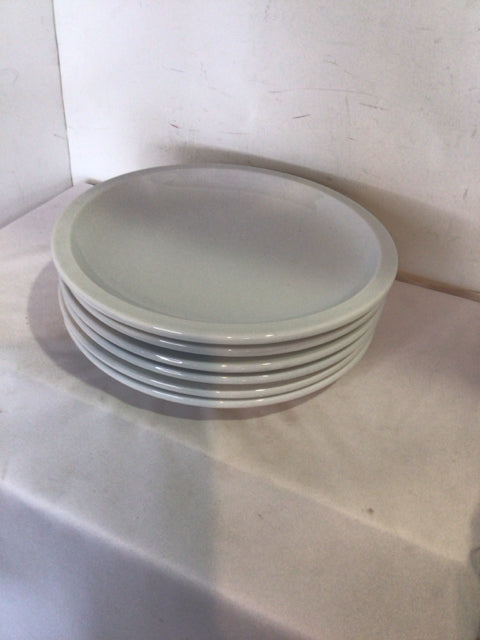 Pottery Barn Set of 6 White Ceramic Plate Set