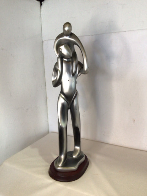 Modern Silver Resin Statue
