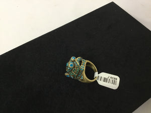 Sterling Silver Blue Rhinestone Ring
