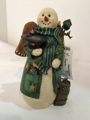 Figurine White/Multi Resin Snowman Holiday Item