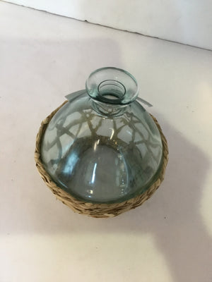 Clear/Tan Seagrass Vase