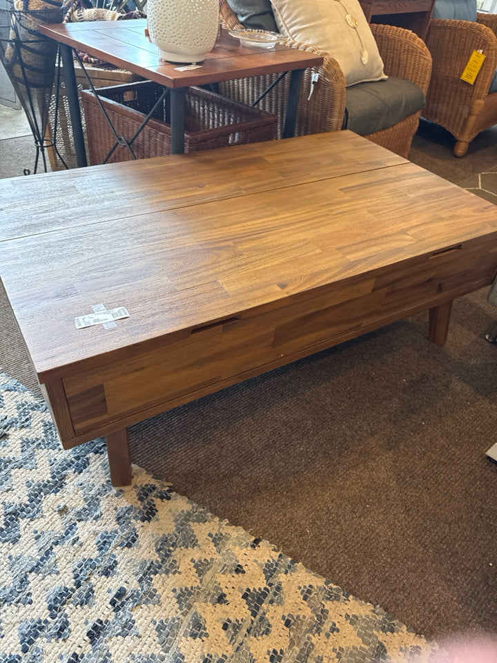 Hoft Home Coffee Wood Storage Brown Table 9X6JVHH7