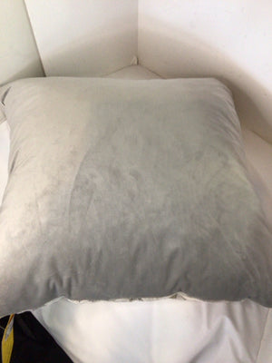 Tan/Gray Velour Down Filled Pillow