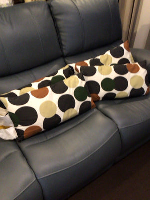 IKEA Brown/black Circles Set of 4 Pillow Set