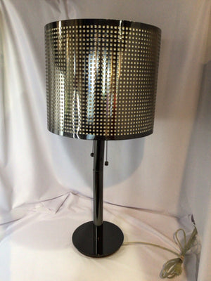 Silver Metal Geometric Lamp