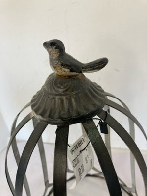 Vintage Black Wrought Iron Bird Cloche