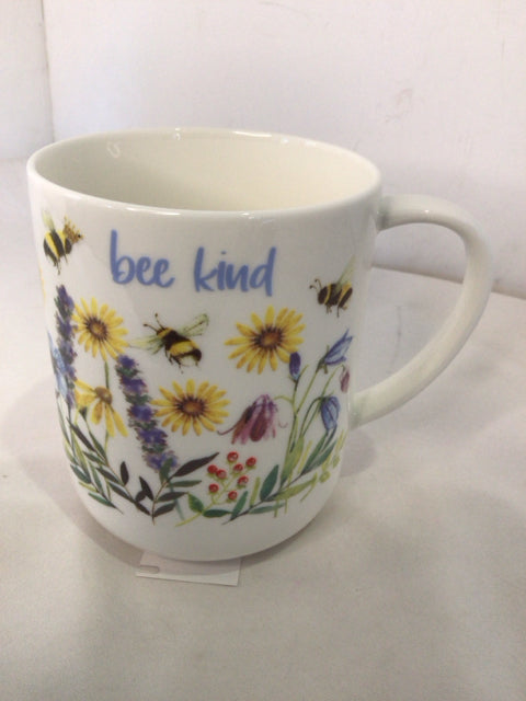 Coffee White/Multi Ceramic Flowers Mug