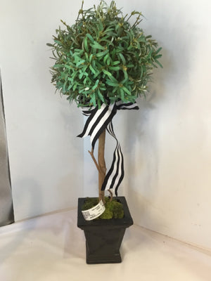 Green/Black Tree In Planter Faux Plant