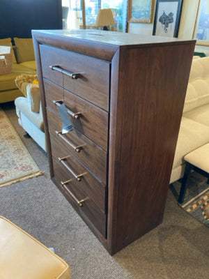 Ashley As Is 5 Drawer Brown Dresser/Chest ASL-B615-46