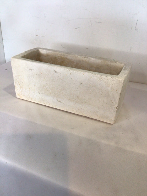 Outdoor/Outside White Cement Planter