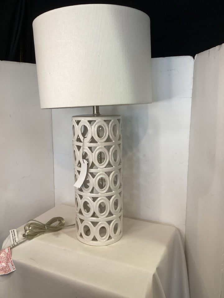 White Ceramic Cut Out Lamp